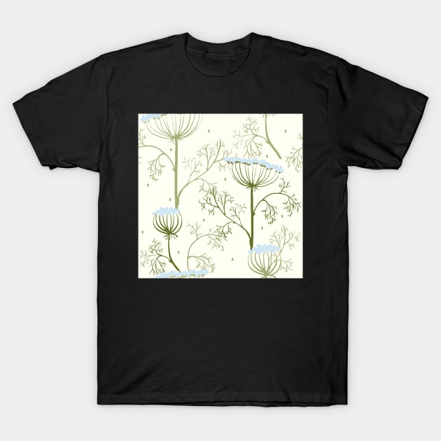 Elegance Seamless pattern with flowers T-Shirt by Olga Berlet